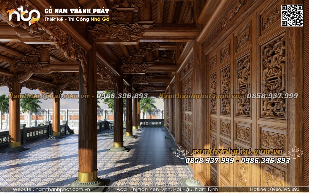 Hệ khung vì kèo được thiết kế kết nối ăn khớp tới từng chi tiết